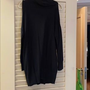 Black turtle neck dress